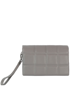 Quilted Fashion Faux Clutch Crossbody Bag JY-0460  GRAY